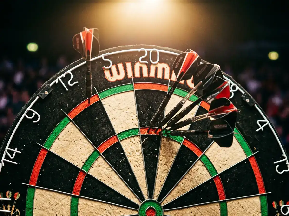 Стрела в double 12 за завършване на 9-darter перфектен лег
